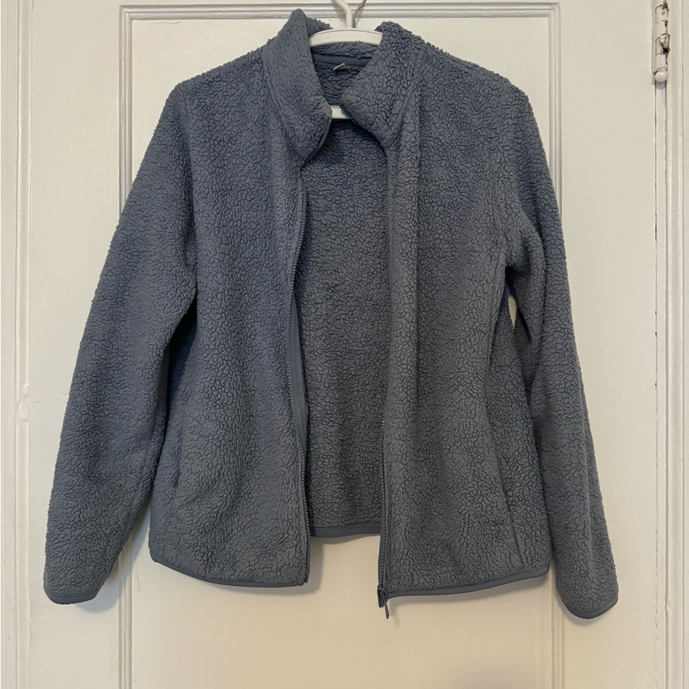 Uniqlo blue grey Women's Fleece Jacket